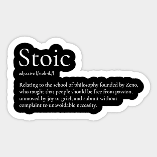 Stoic Definition Sticker